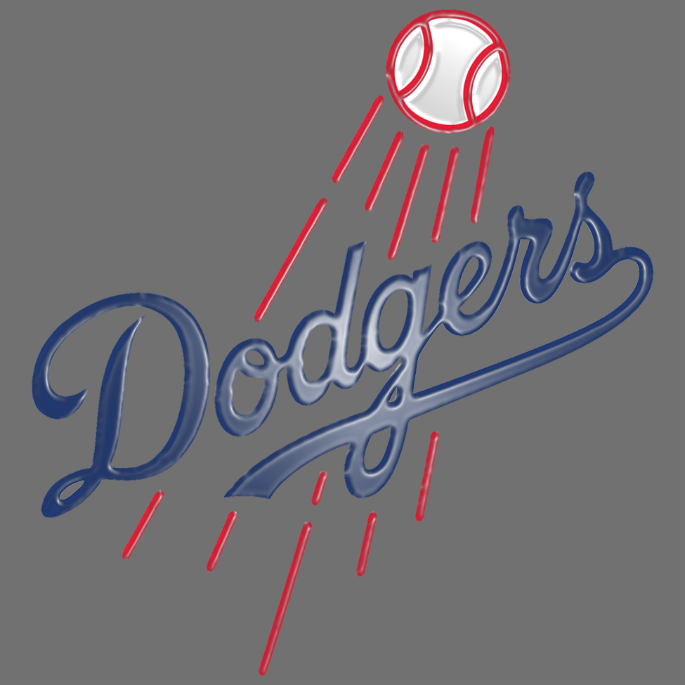 Los Angeles Dodgers Plastic Effect Logo vinyl decal